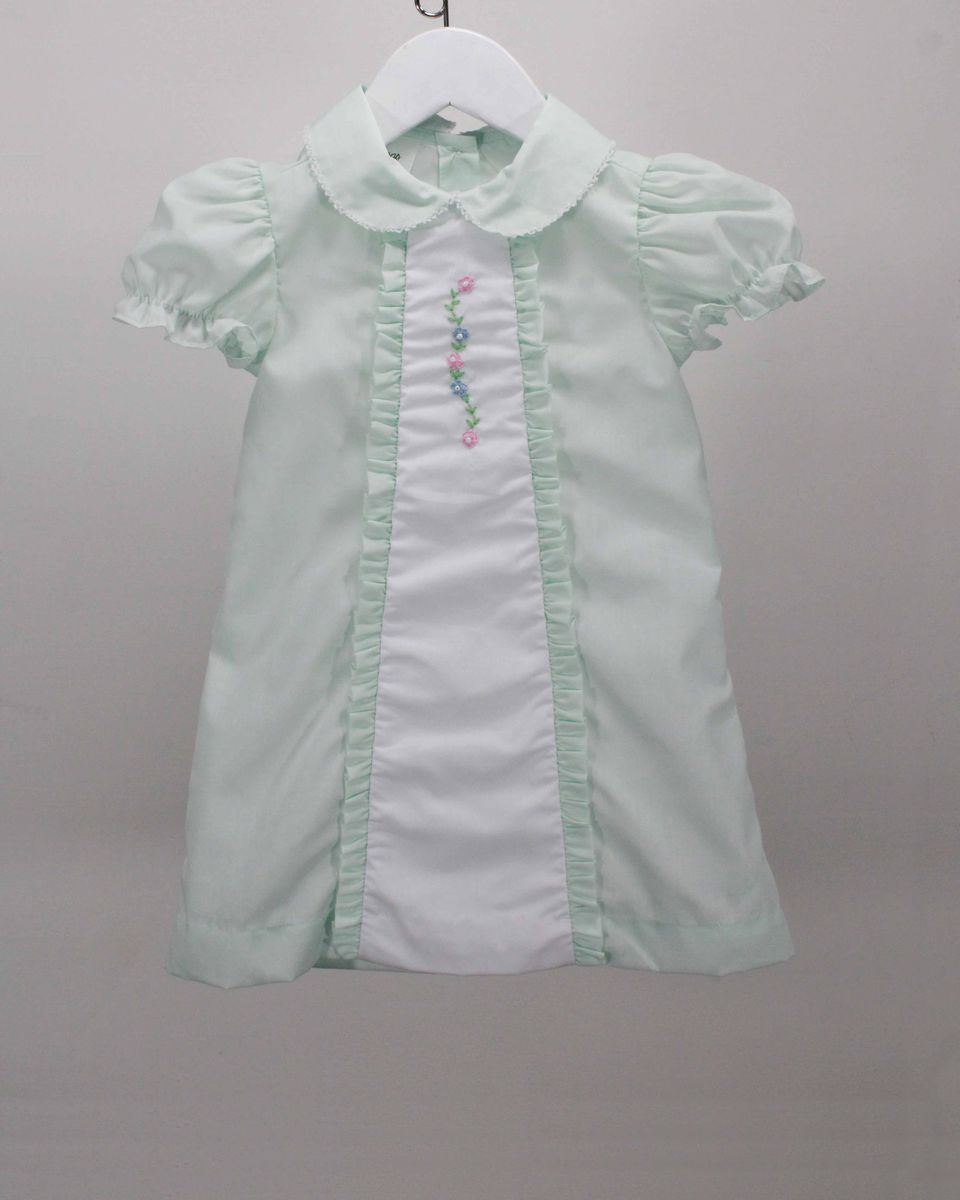 Green Flower Garland Hazel Dress