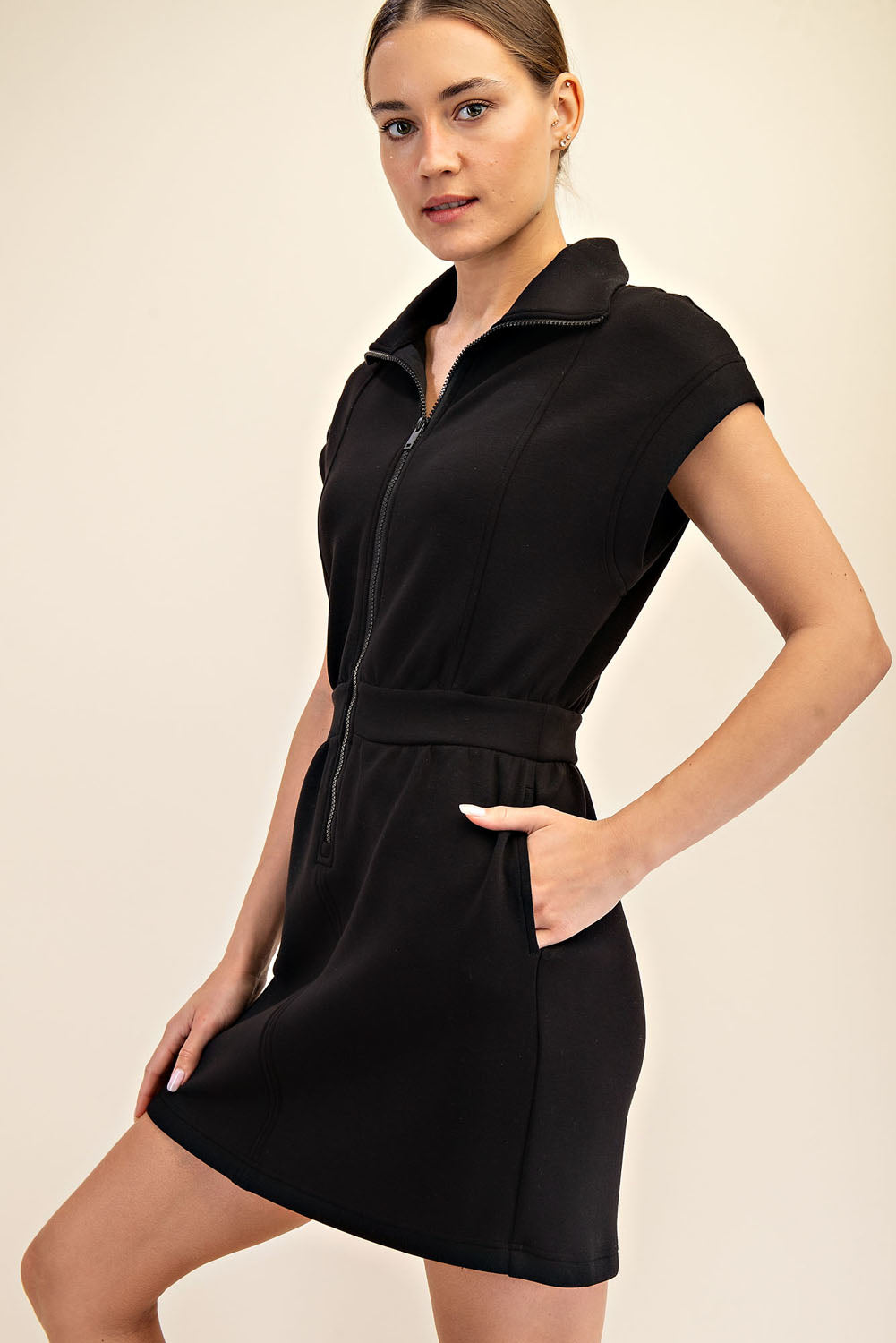 Modal Poly Span Mini Dress