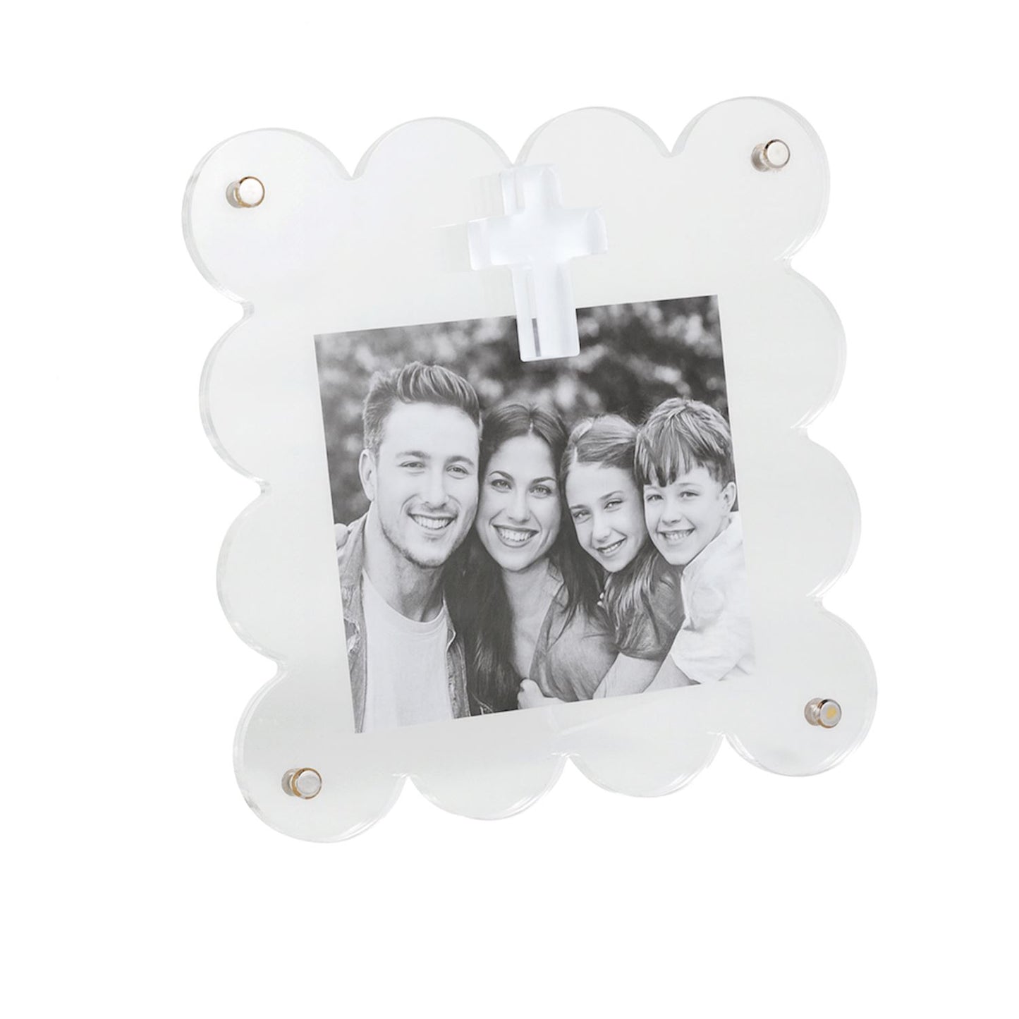 Scalloped Acrylic Cross Frame