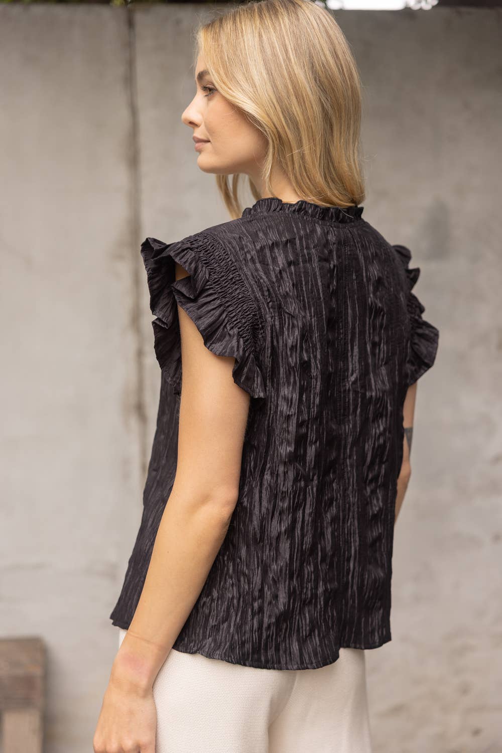 Crinkle Textured Top
