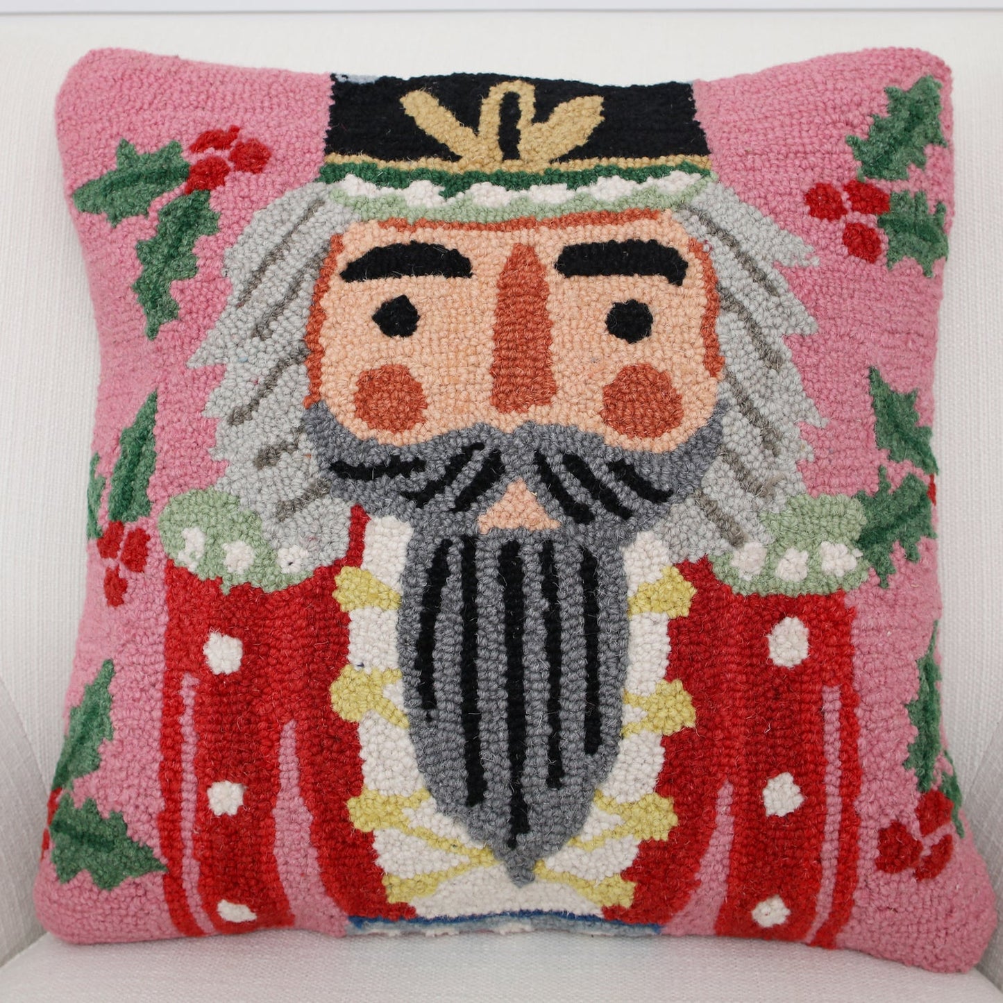 Square Nutcracker Wool Pillow