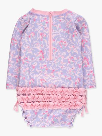 Lavender Floral Rash Guard Swim