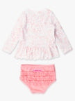 Seaside Scalloped Long Sleeve Rash Guard 2-Piece