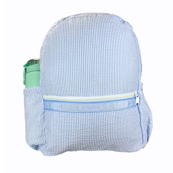 Seersucker Medium Backpack w/pockets