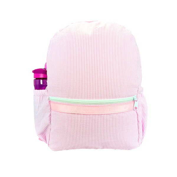 Seersucker Medium Backpack w/pockets