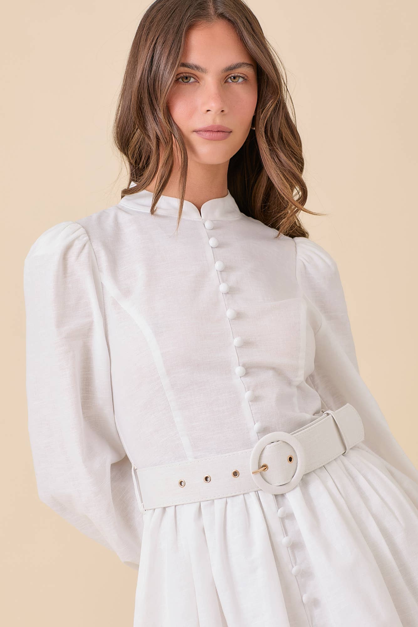 Mock Neck W/ Front Button