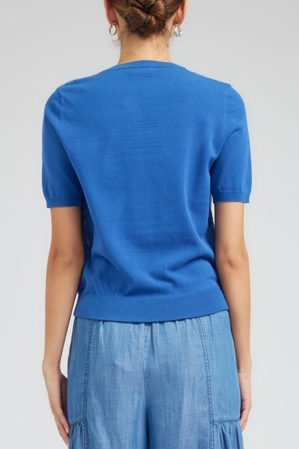 Blue Woven combo sweater