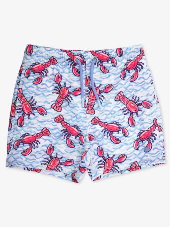 Blue Lobster Swim Trunks