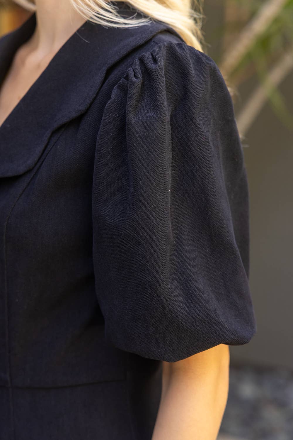 Scallop Detailed Button Down Mini Dress