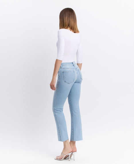 Mid Rise Ankle Bootcut Jeans