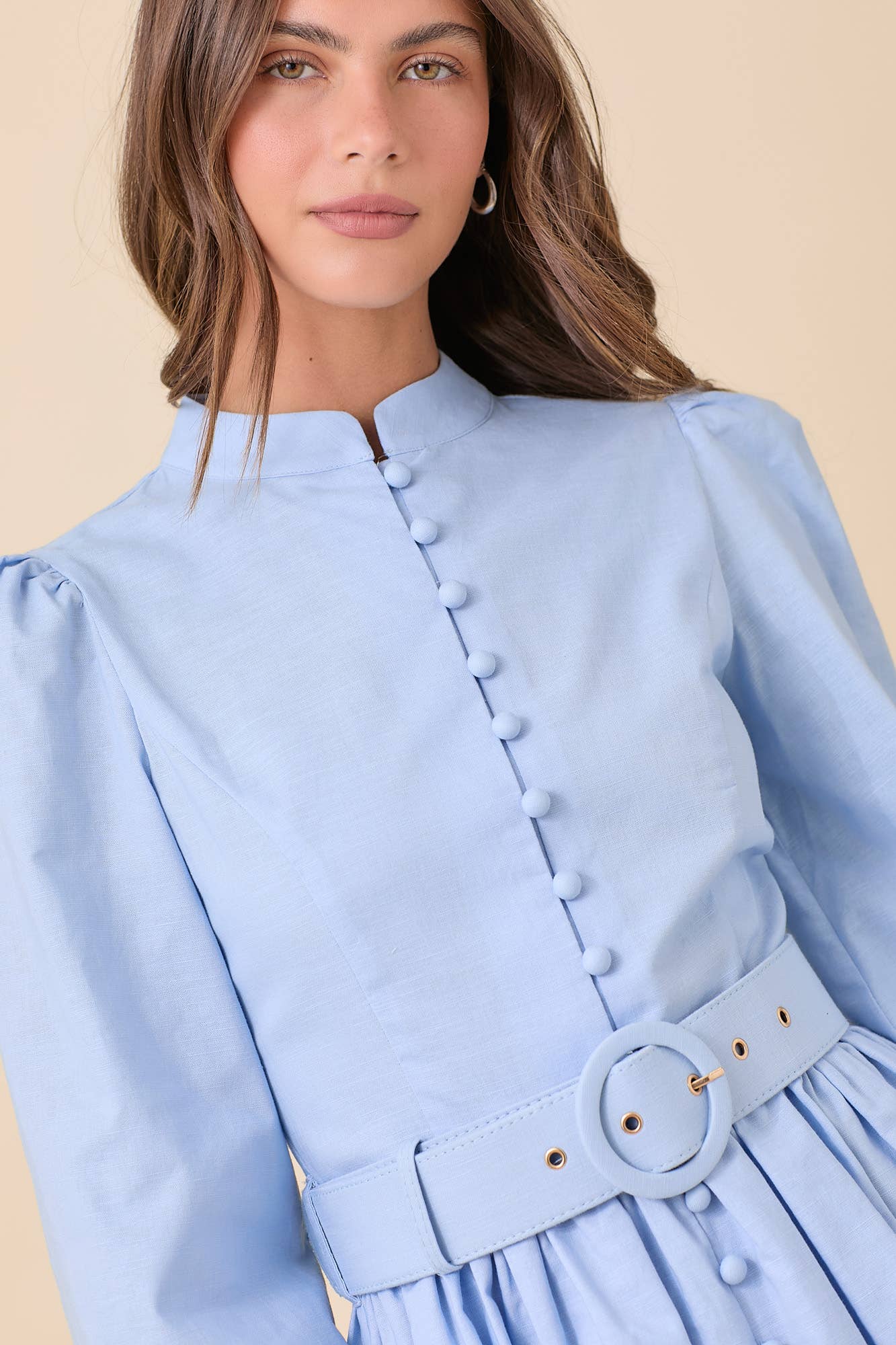 Mock Neck W/ Front Button