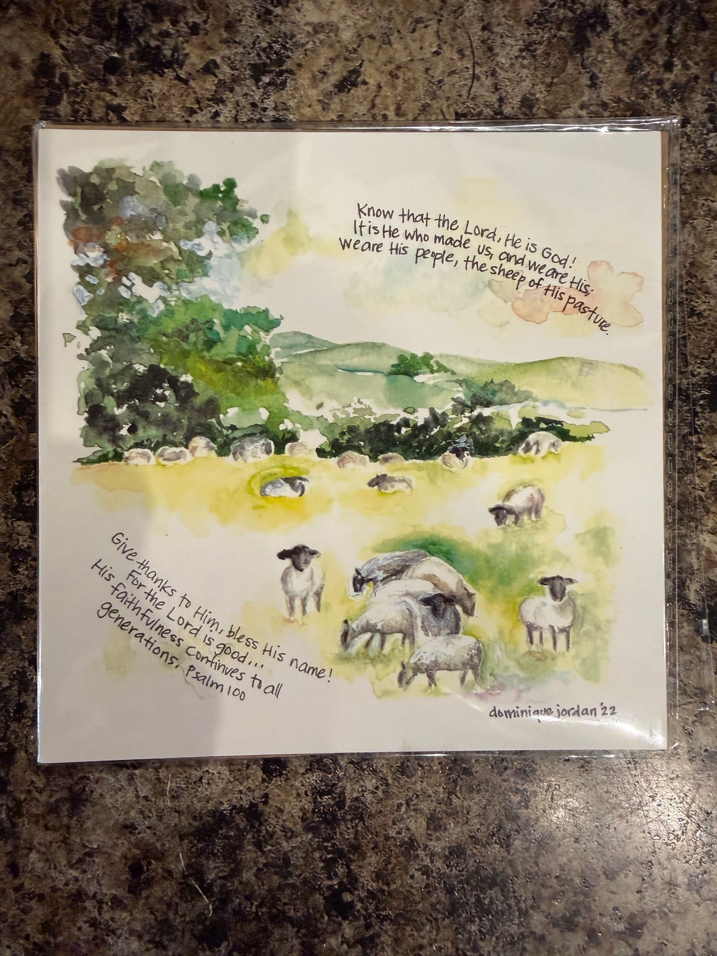 DJ 5x5 Psalm 100 Print