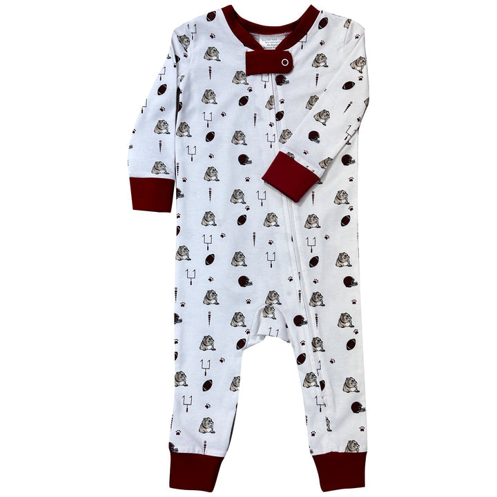 Maroon Bulldog Playsuit
