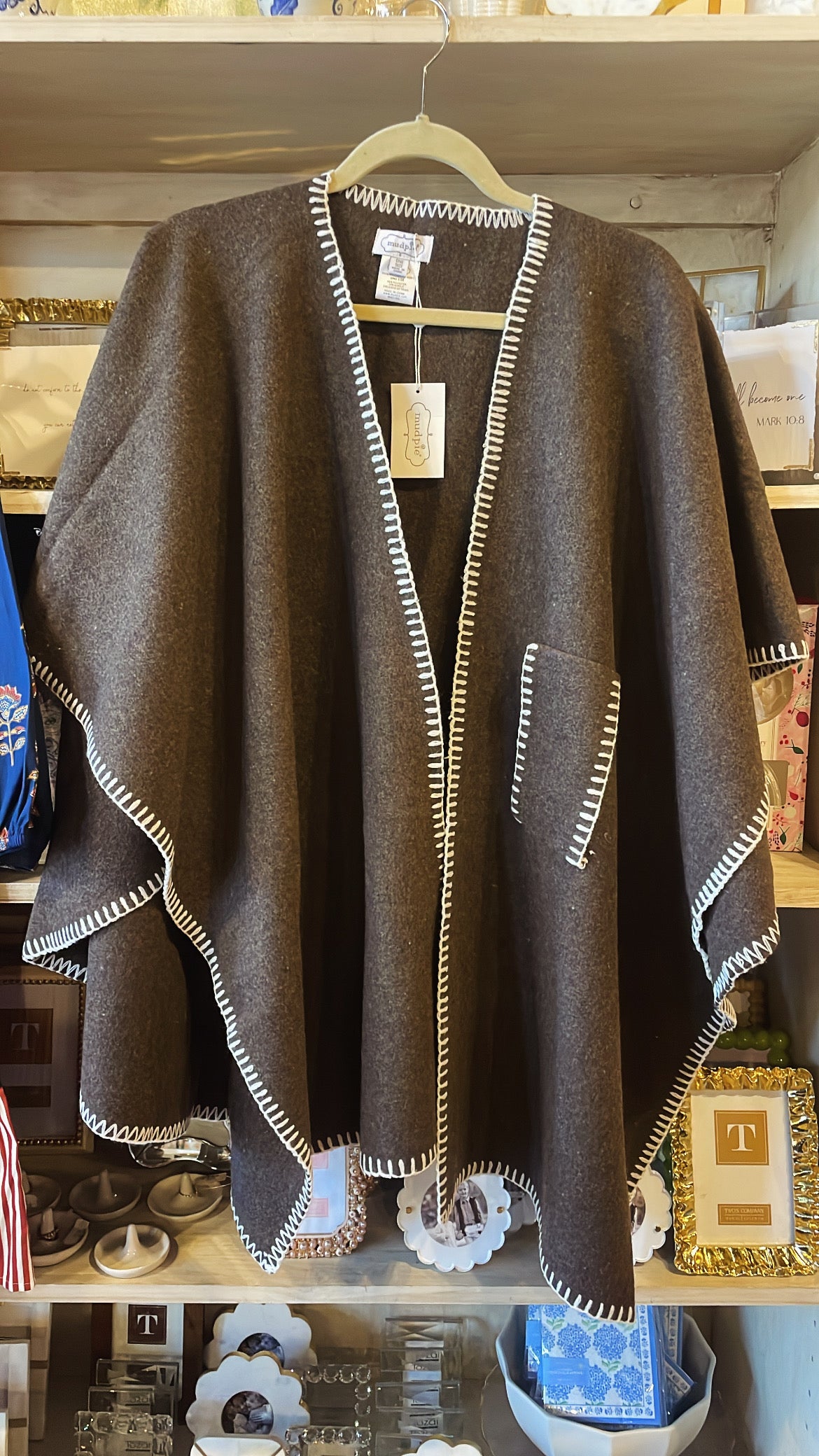 Brown Stitch Poncho