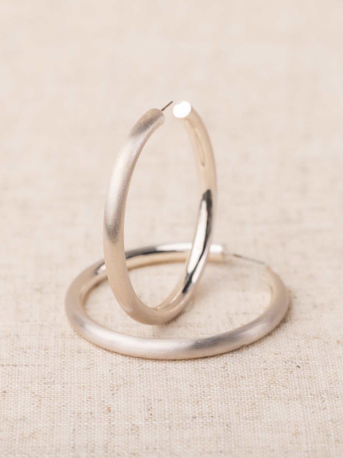 Silver Stella Hoop