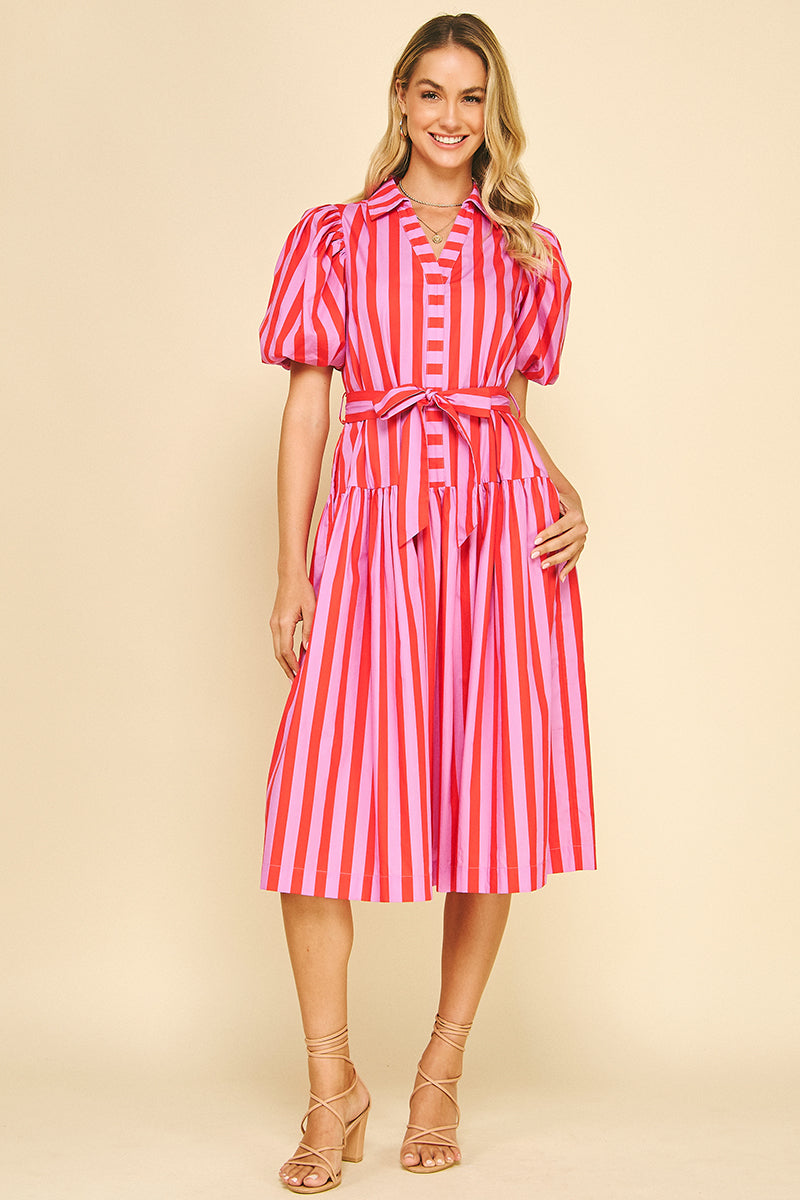 Striped Midi Dress