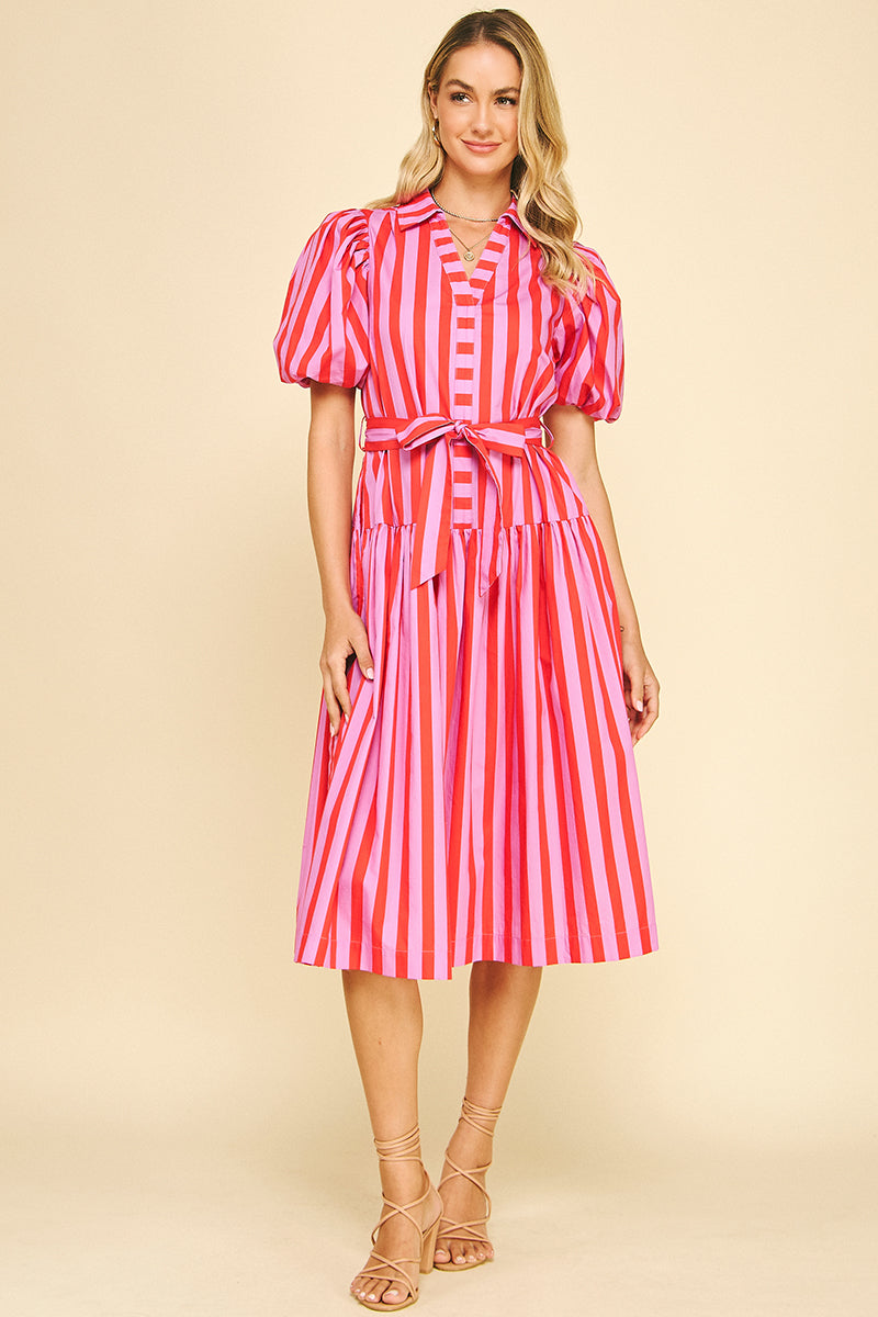 Striped Midi Dress