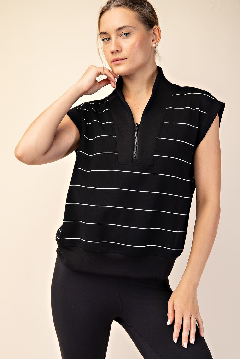 V-neck sleeveless top