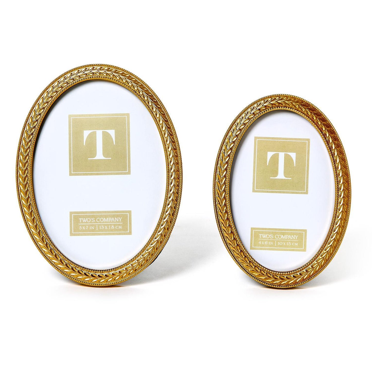 Laurel Wreath Gold Oval Frame