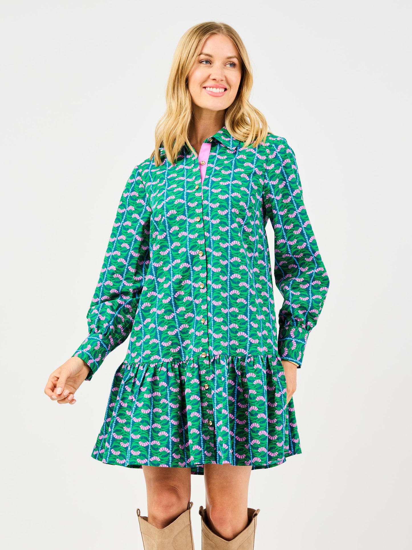 Honey Vines Green Dress