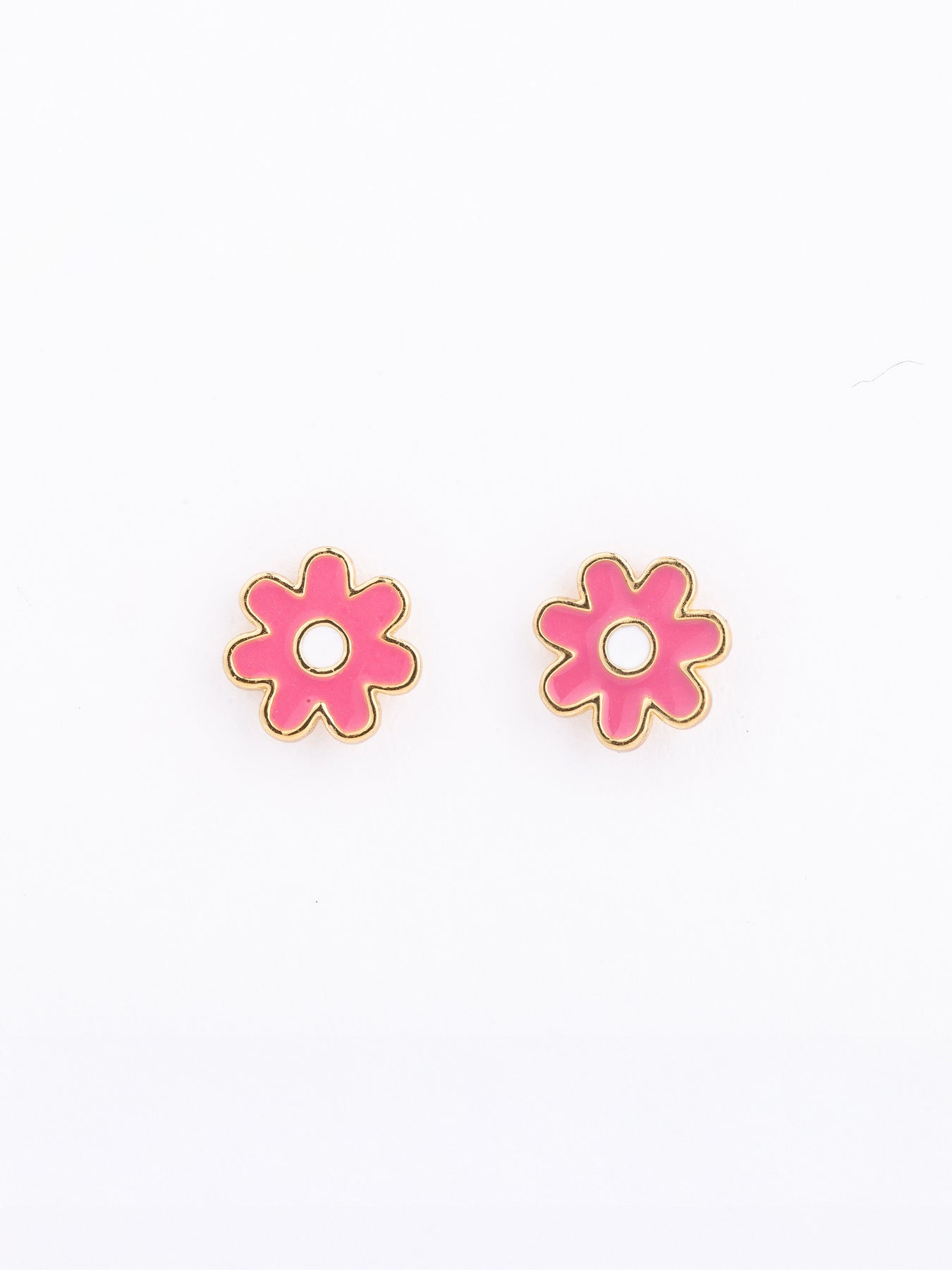 Pink Flower Earrings