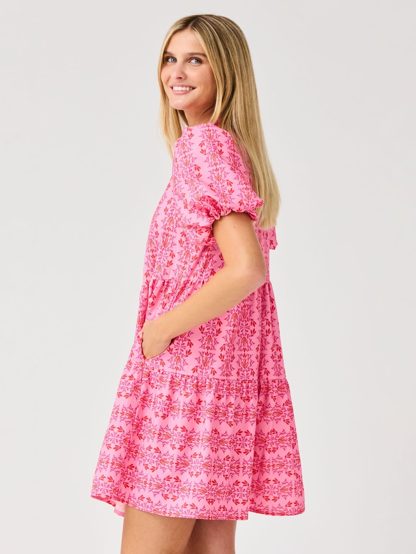 Kinsley Mini Dress | Heirloom Vine Pink
