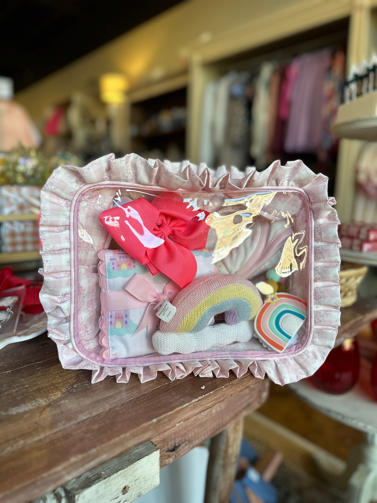 XL Clear Sweet Ruffle Bag