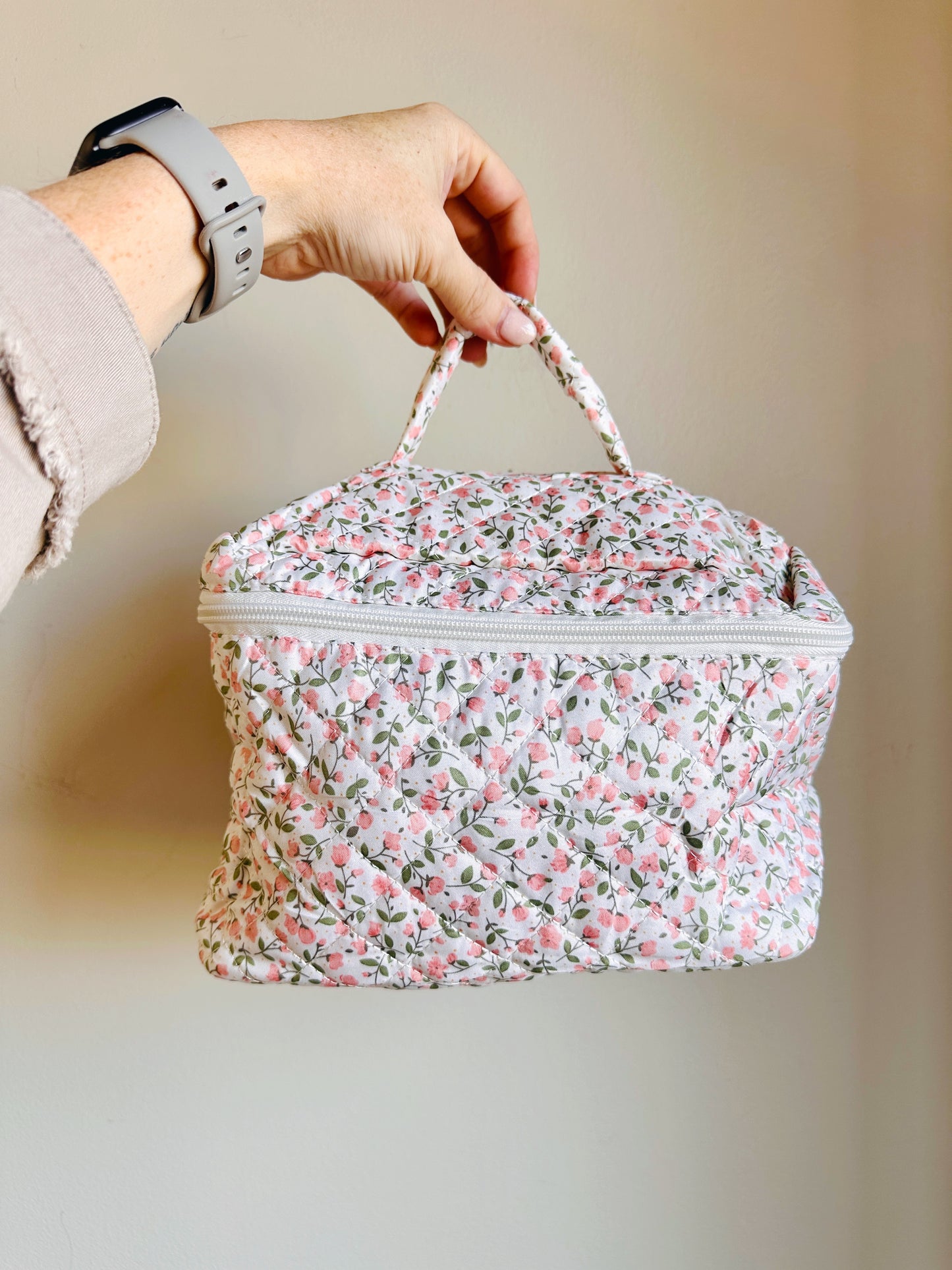 Pink Petals Train Case