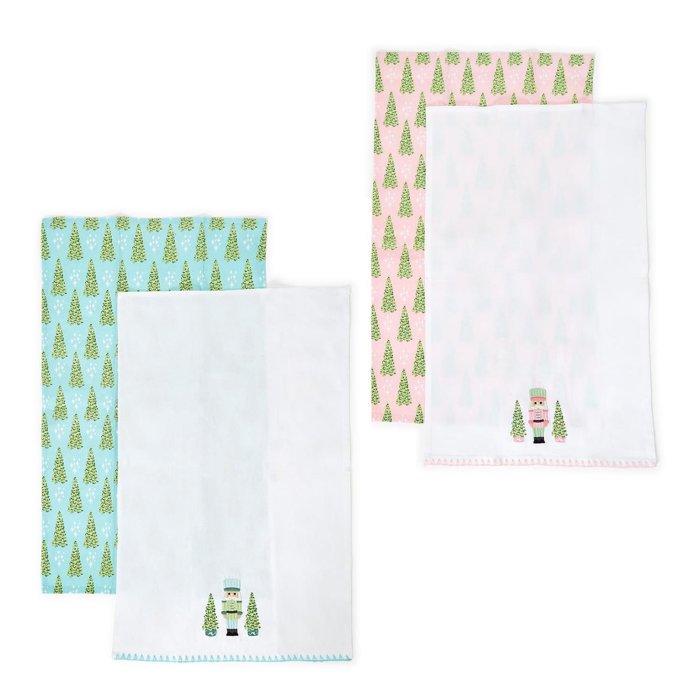 Holiday Pastels Set of 2 Nutcracker Dish Towels