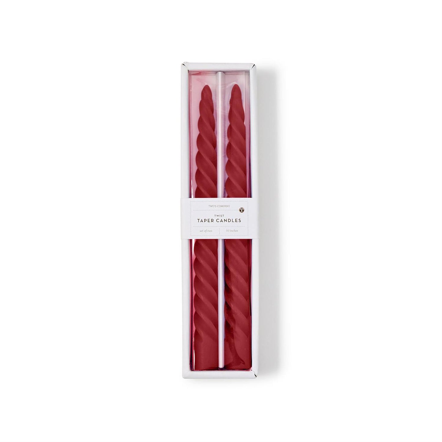 Set of 2 Twist Taper Candles