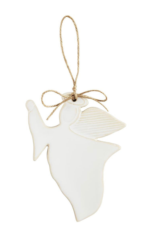 White glazed ornament