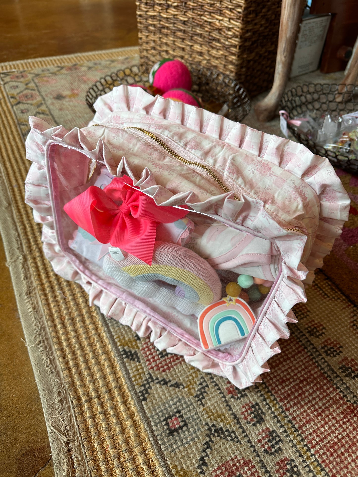 XL Clear Sweet Ruffle Bag