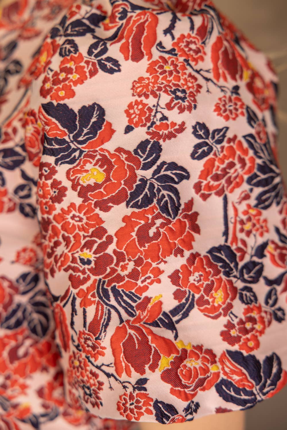 35776 Multi Color Floral Jaquard Top