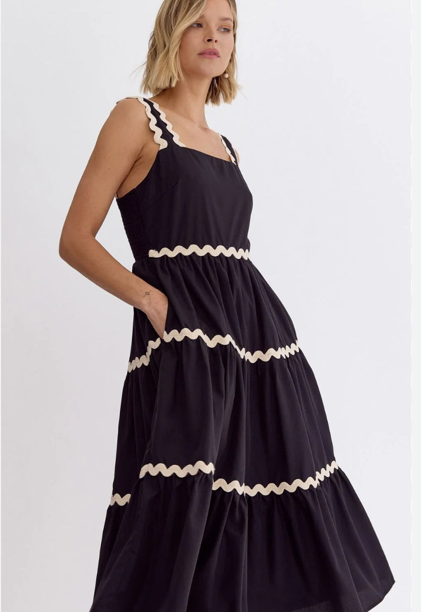 Black & White Rick Rack Dress