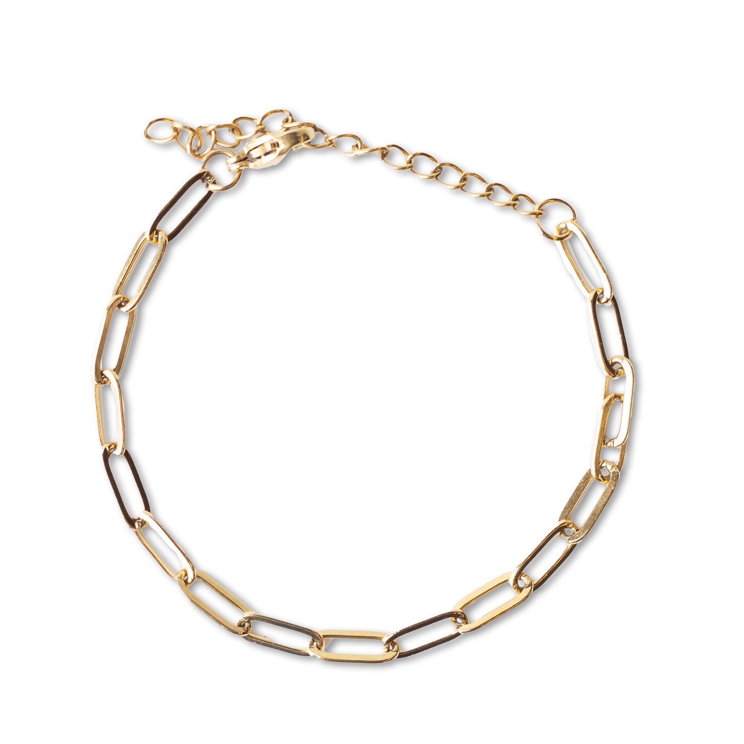 Gilded Paper Clip Bracelet