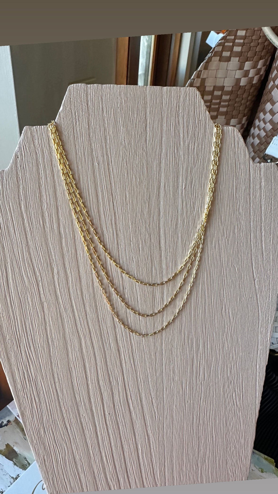 3 Layer Paperclip Chain Necklace
