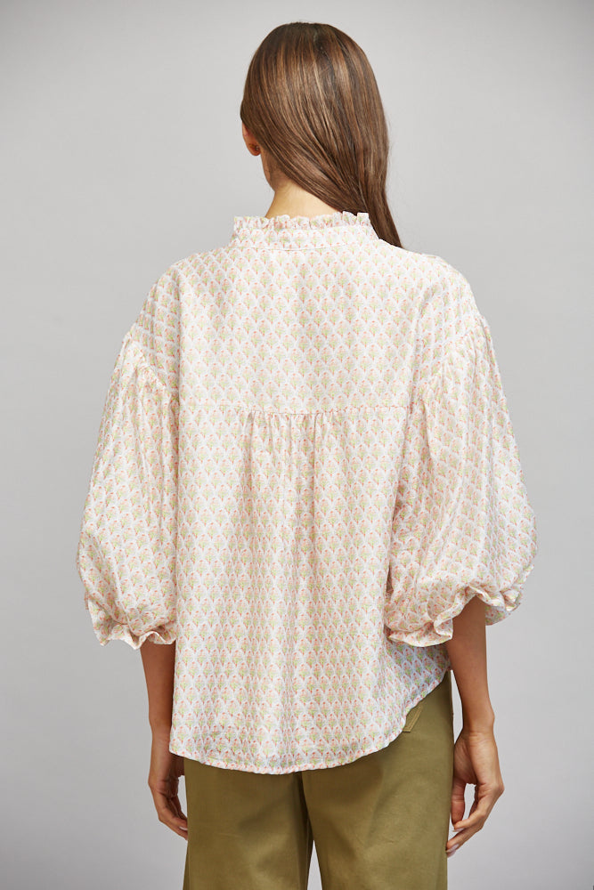 Floral Ruffle Blouse