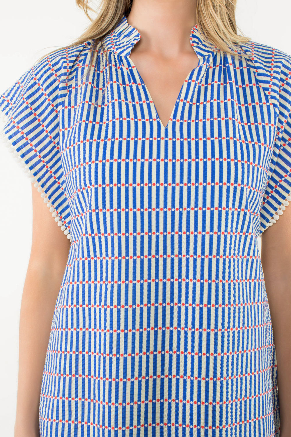 Short sleeve striped dress