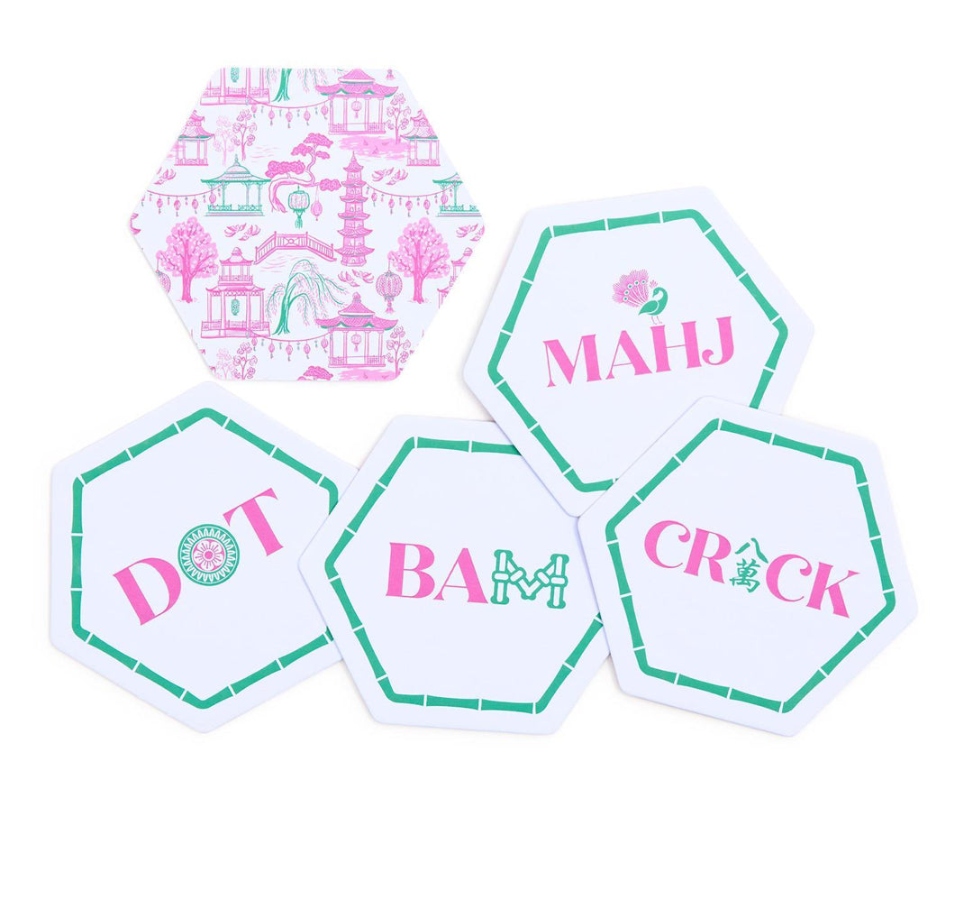 Let's Mahj Set of 24 Paper Coasters