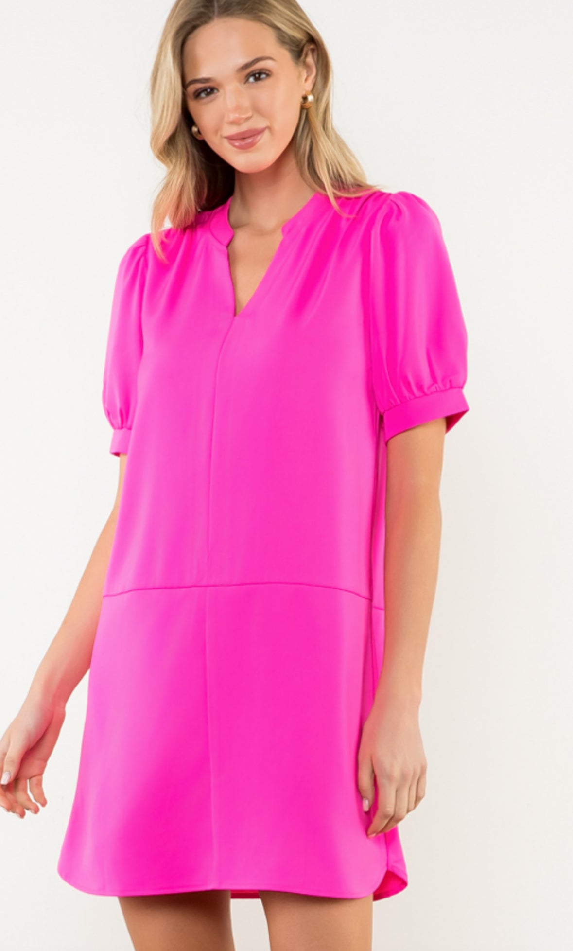 Short Sleeve V-Neck dress