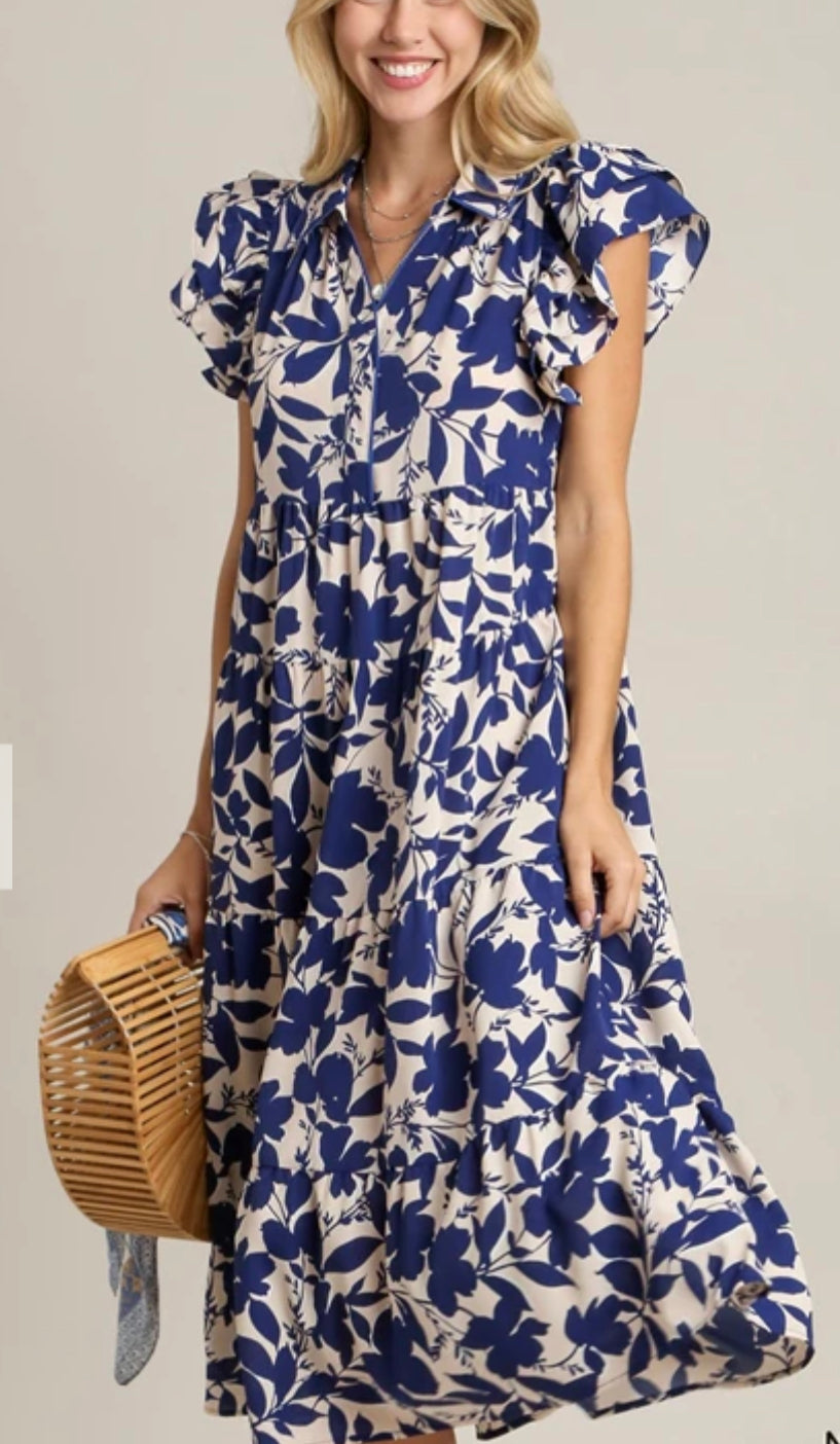 Two tone Aline floral dress