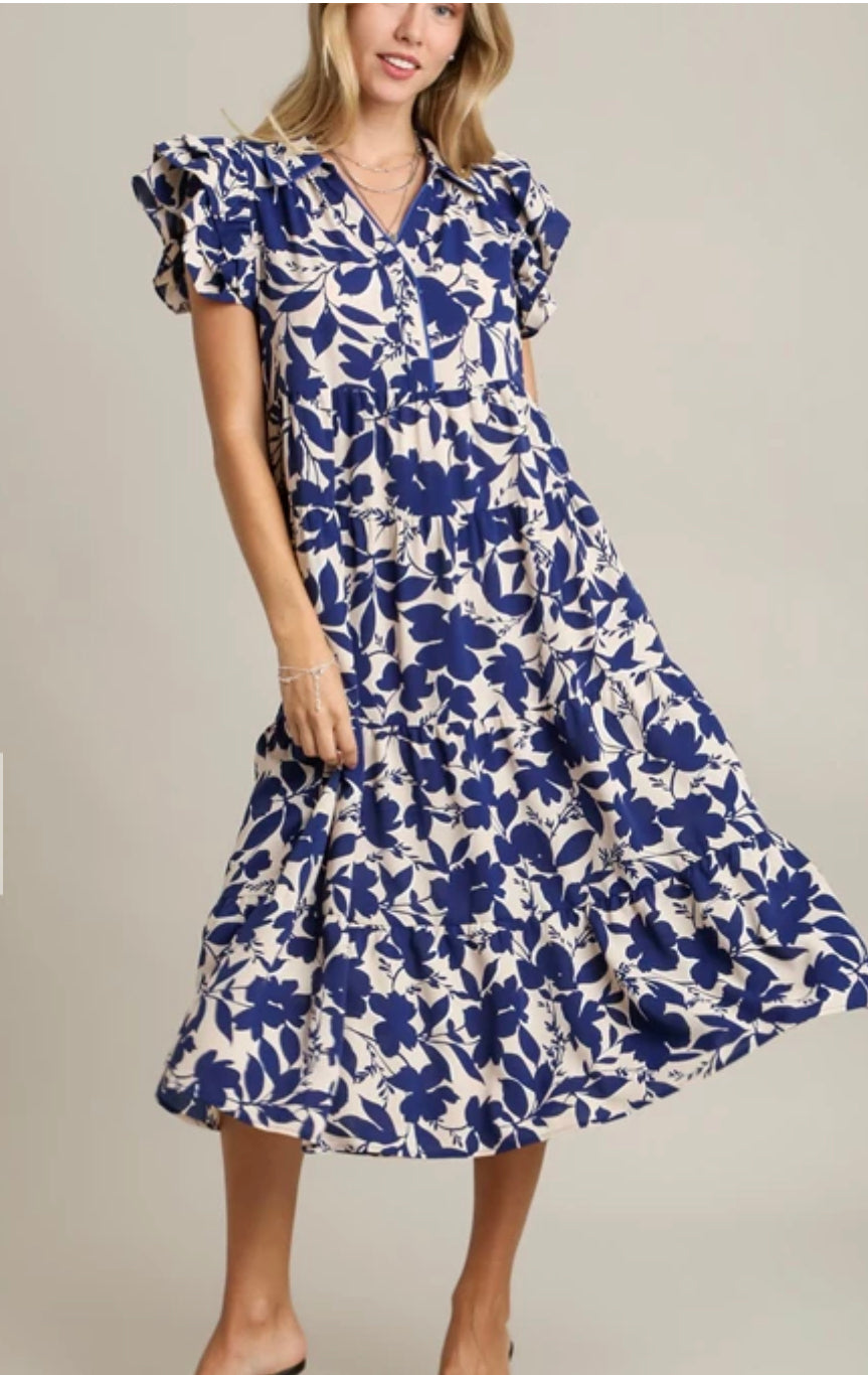 Two tone Aline floral dress
