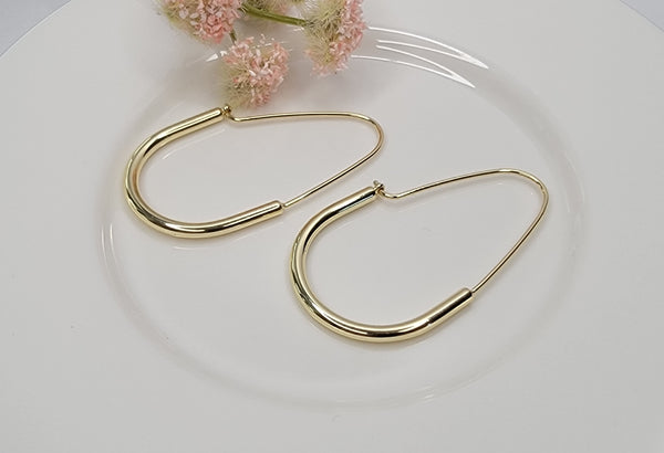 BO Oval Hoop Earrings