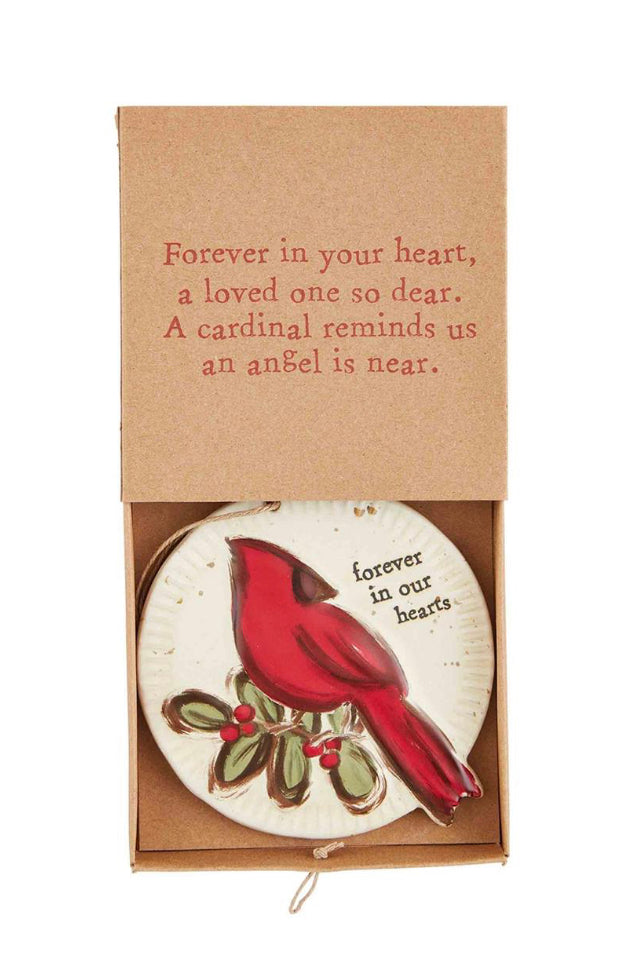 Round Cardinal Ornament