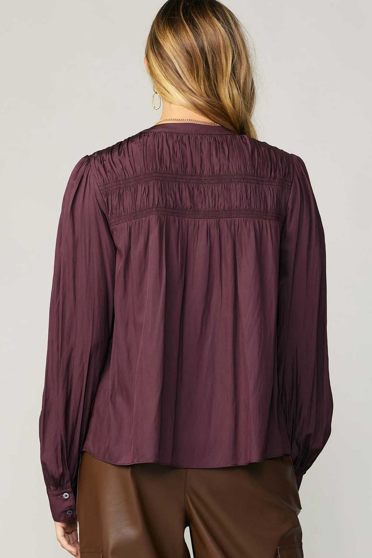 LS Split Neck Button Down