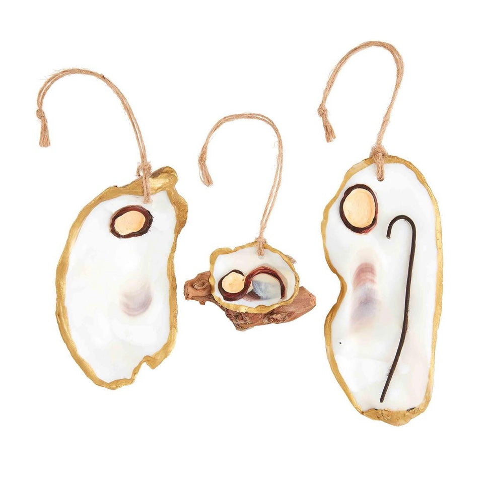 Oyster Nativity Ornament Set
