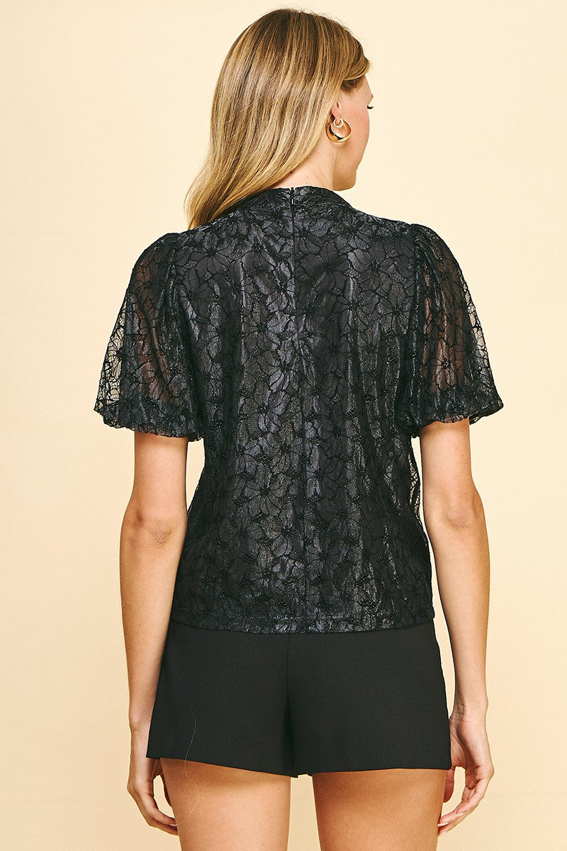 Short Sleeve Lace Top
