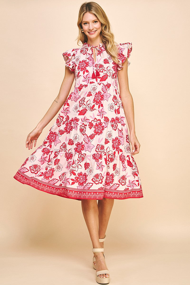 Floral Print Midi Dress