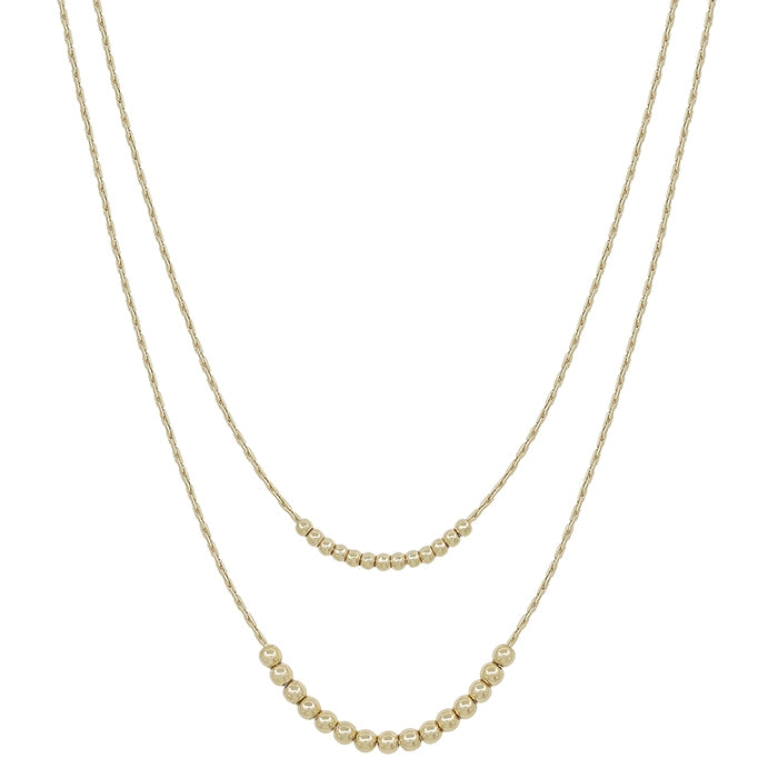 Gold Snake Chain With Gold Beads