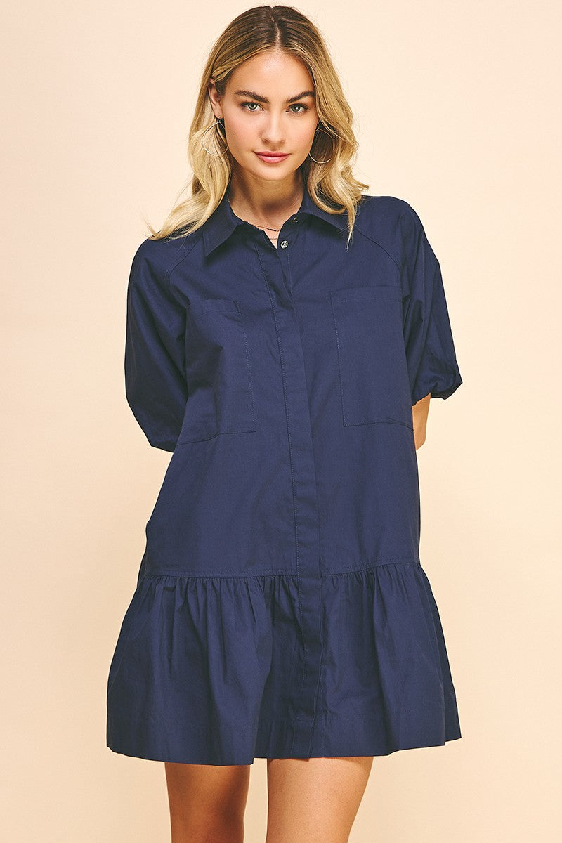 Button Down Mini Dress